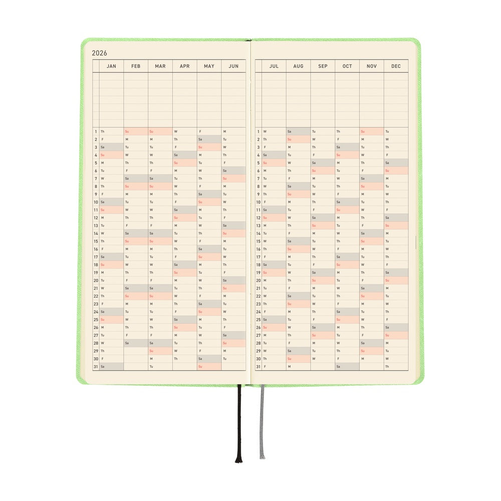 2026 Hobonichi English Weeks / Smooth: Melon Sorbet《January Start | English》