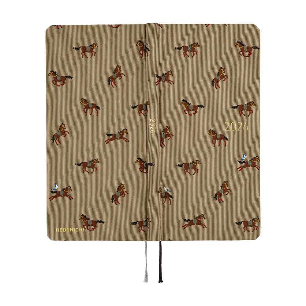 2026 Hobonichi English Weeks / Bow & Tie: Galloping Horses《January Start | English》