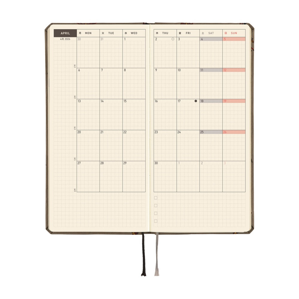 2026 Hobonichi English Weeks / Bow & Tie: Galloping Horses《January Start | English》
