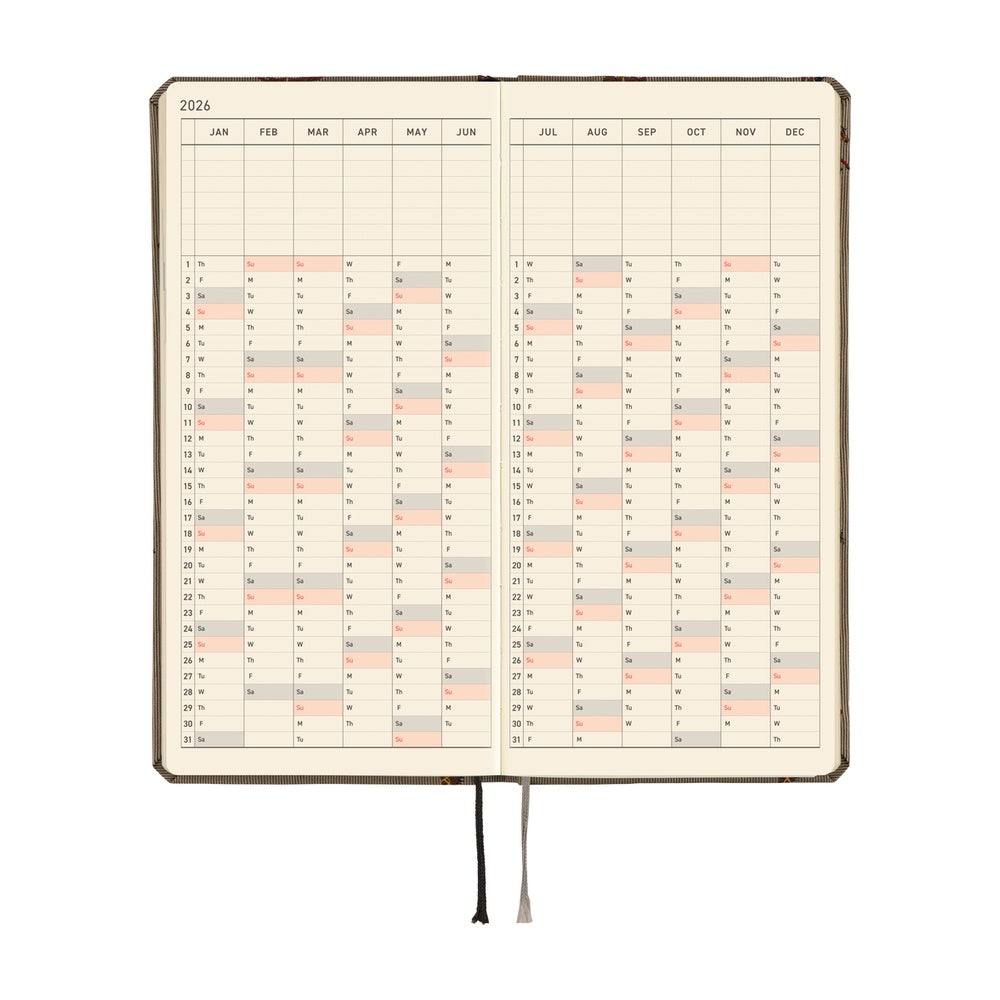 2026 Hobonichi English Weeks / Bow & Tie: Galloping Horses《January Start | English》