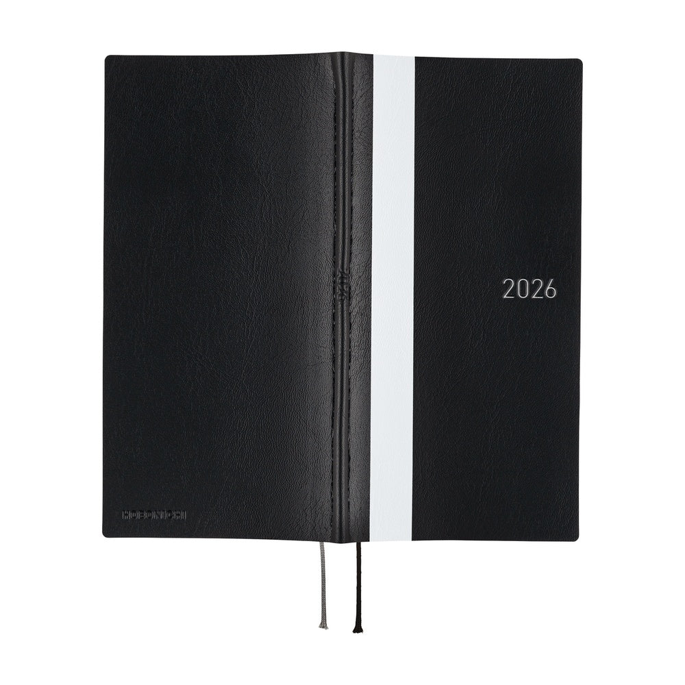 2026 Hobonichi English Weeks / White Line: Black《January Start | English》