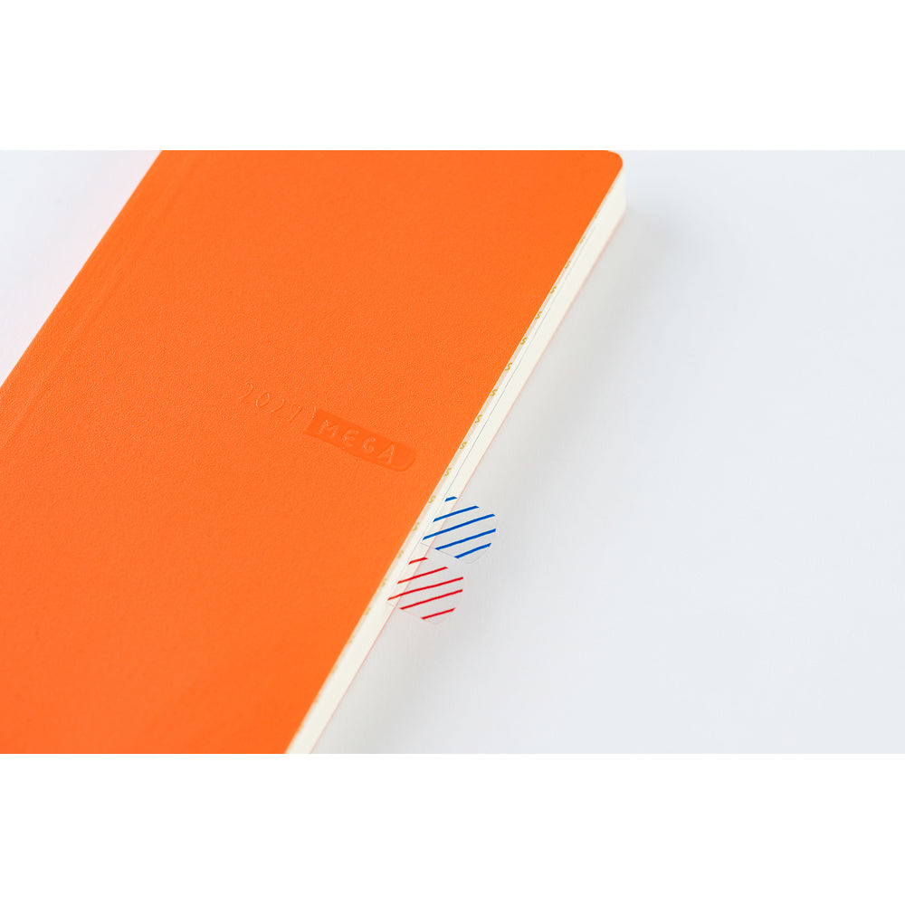 2027 Hobonichi Weeks MEGA Sneaker: Mandarin Orange《ENG/Tall & Slim/MEGA/Jan start》