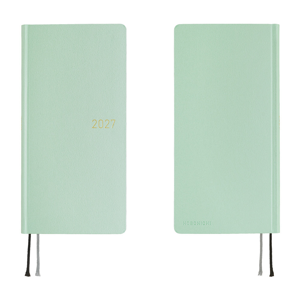 2027 Hobonichi Weeks Paper Series: Frosty Jade《ENG/Tall & Slim/Jan start》