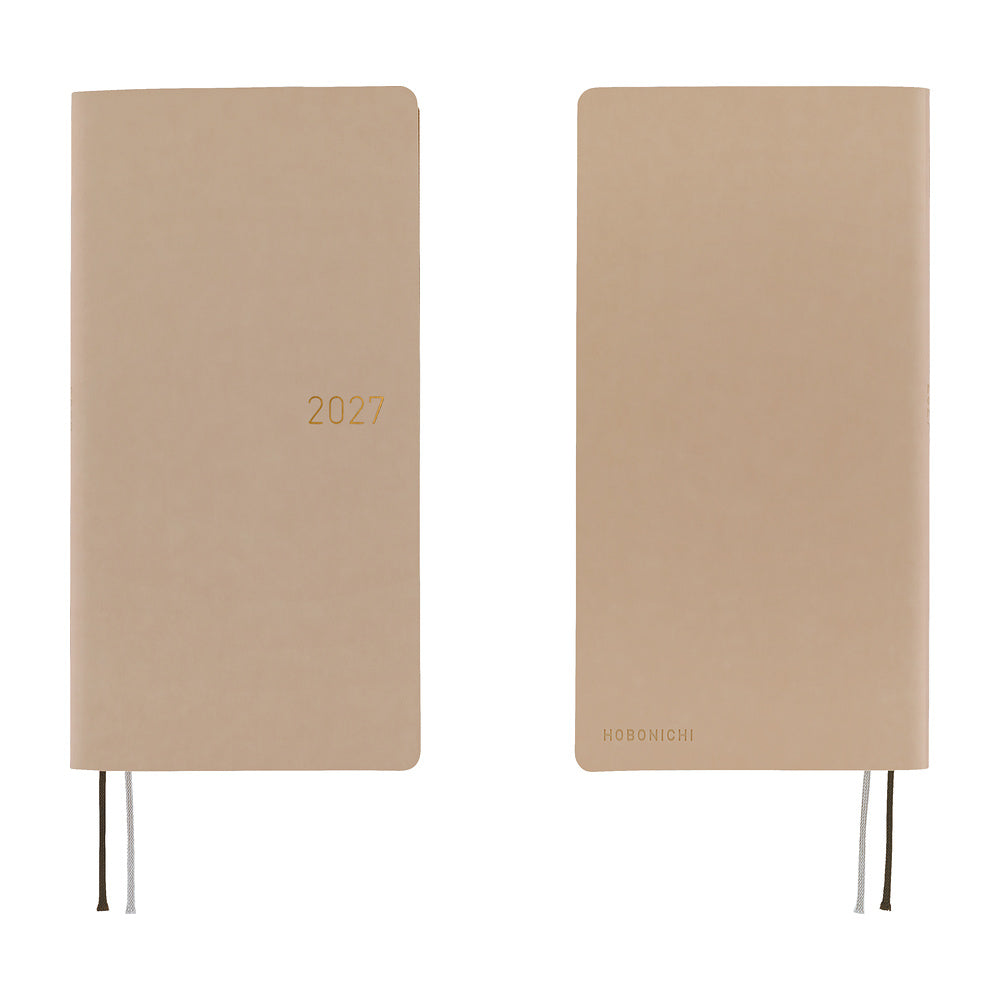 2027 Hobonichi Weeks Smooth: Cafe au Lait《ENG/Tall & Slim/Jan start》