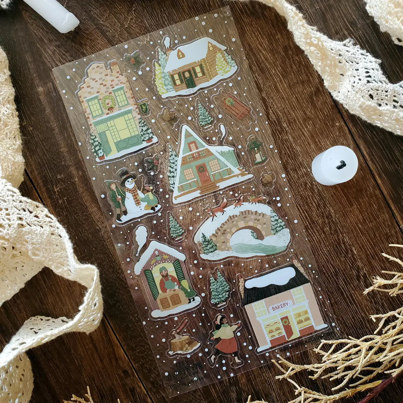Winter Village Sticker Sheet · STICKII