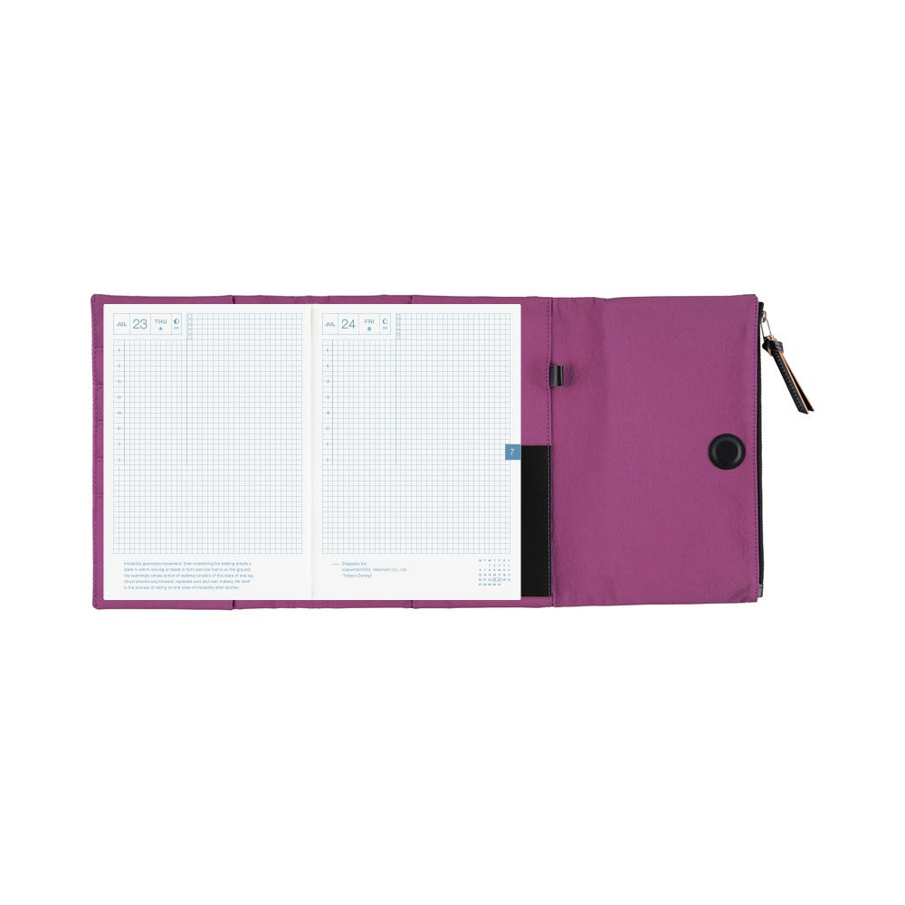 2026 Hobonichi Techo English Cousin Book / Tragen: Purple《January Start | English | A5》