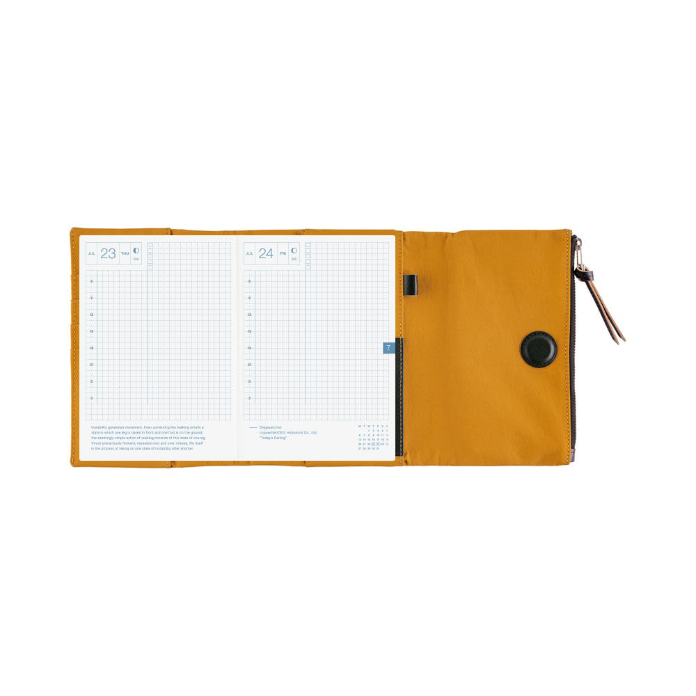 2026 Hobonichi Techo English Original Book + Tragen: Mustard Cover《January Start | English | A6》