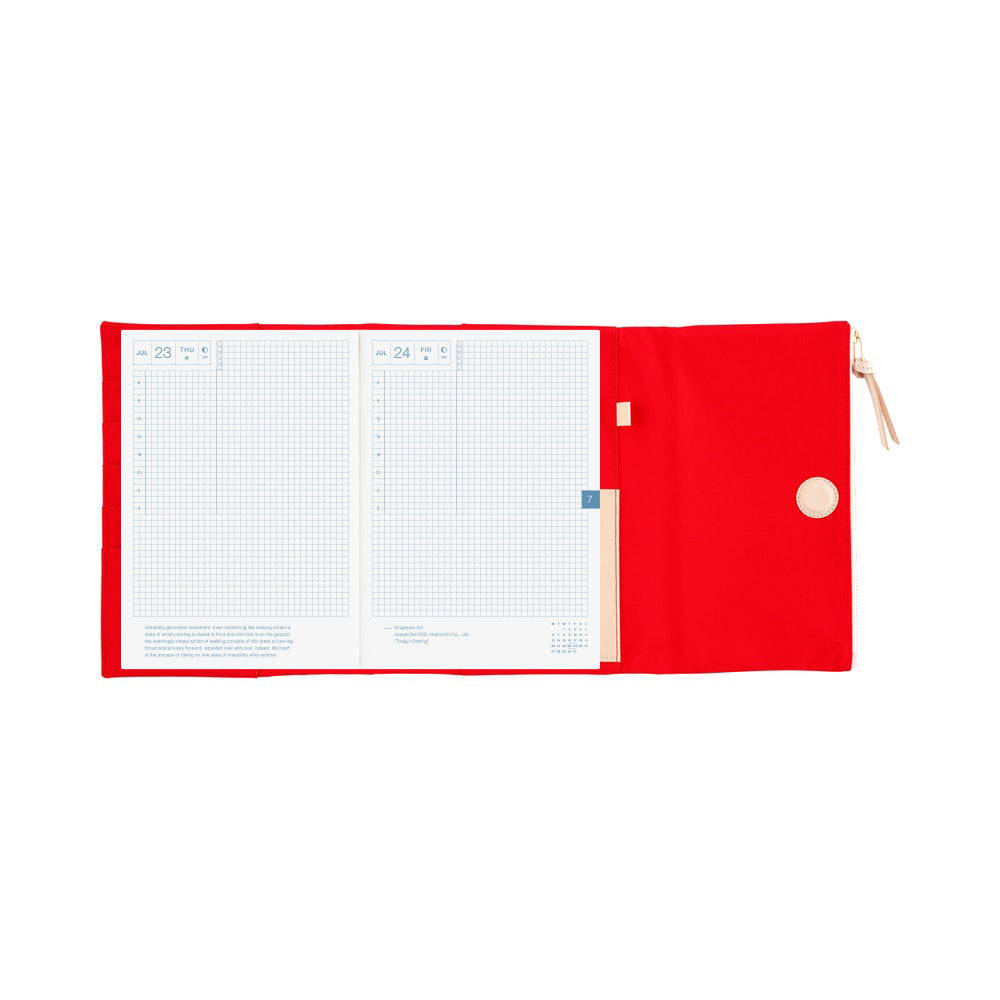 2026 Hobonichi Techo English Cousin Book / Tragen: Red《January Start | English | A5》