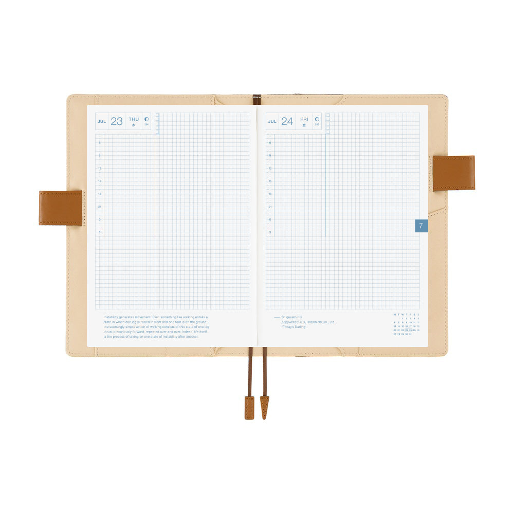 2026 Hobonichi Techo English Cousin Book / Shirt Fabric: Foggy Plaid 《January Start | English | A5》