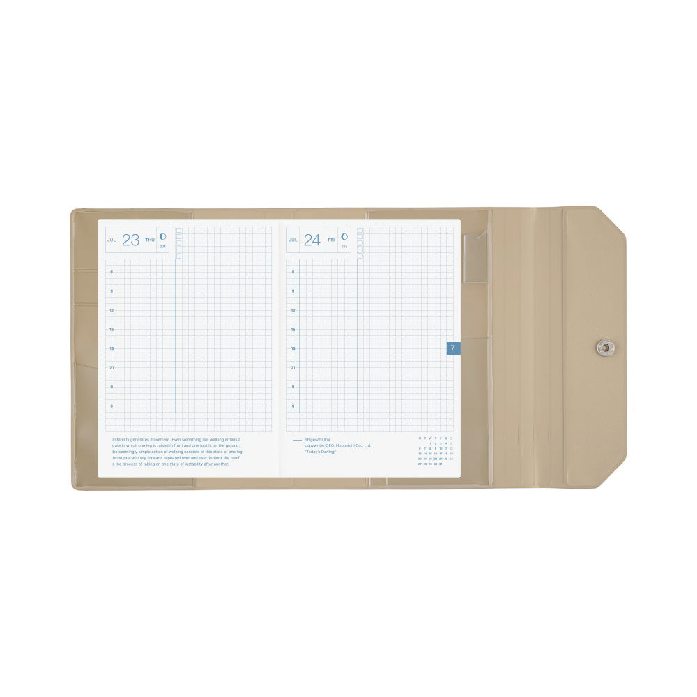 2026 Hobonichi Techo English Original Book + Alettone: Gray Cover《January Start | English | A6》