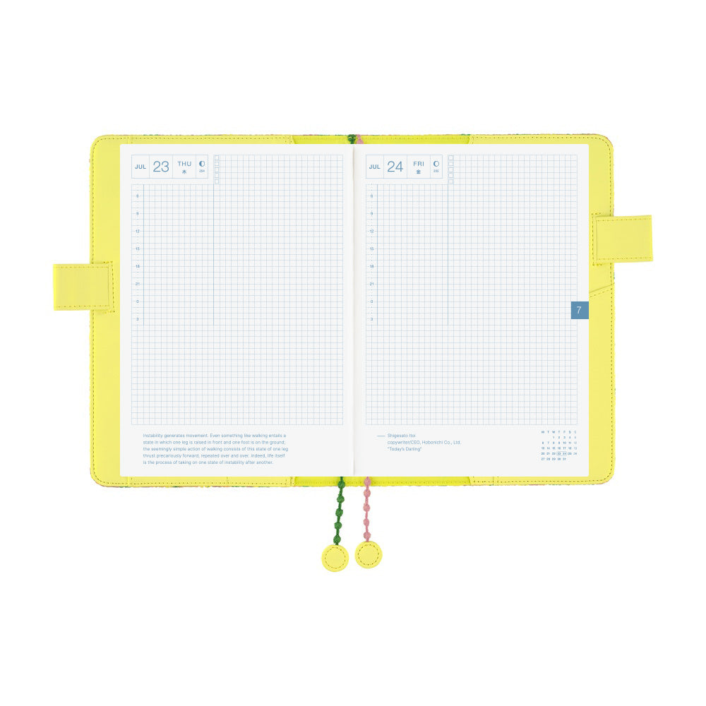 2026 Hobonichi Techo English Cousin Book / mina perhonen: skyful (Yellow)《January Start | English | A5》