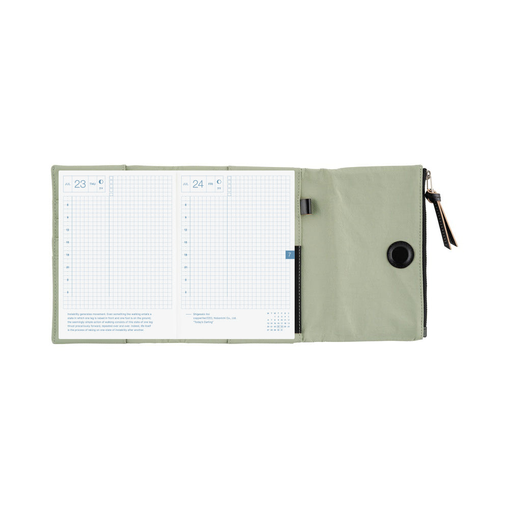 2026 Hobonichi Techo English Original Book + Tragen: Oakmoss Cover《January Start | English | A6》