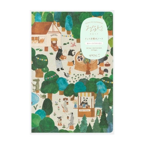 Forest Animal Yuru Log B6 Notebook · Midori