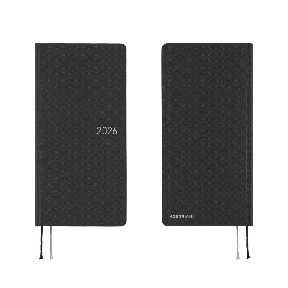 2026 Hobonichi English Weeks / Paper Series: Black Gingham《January Start | English》