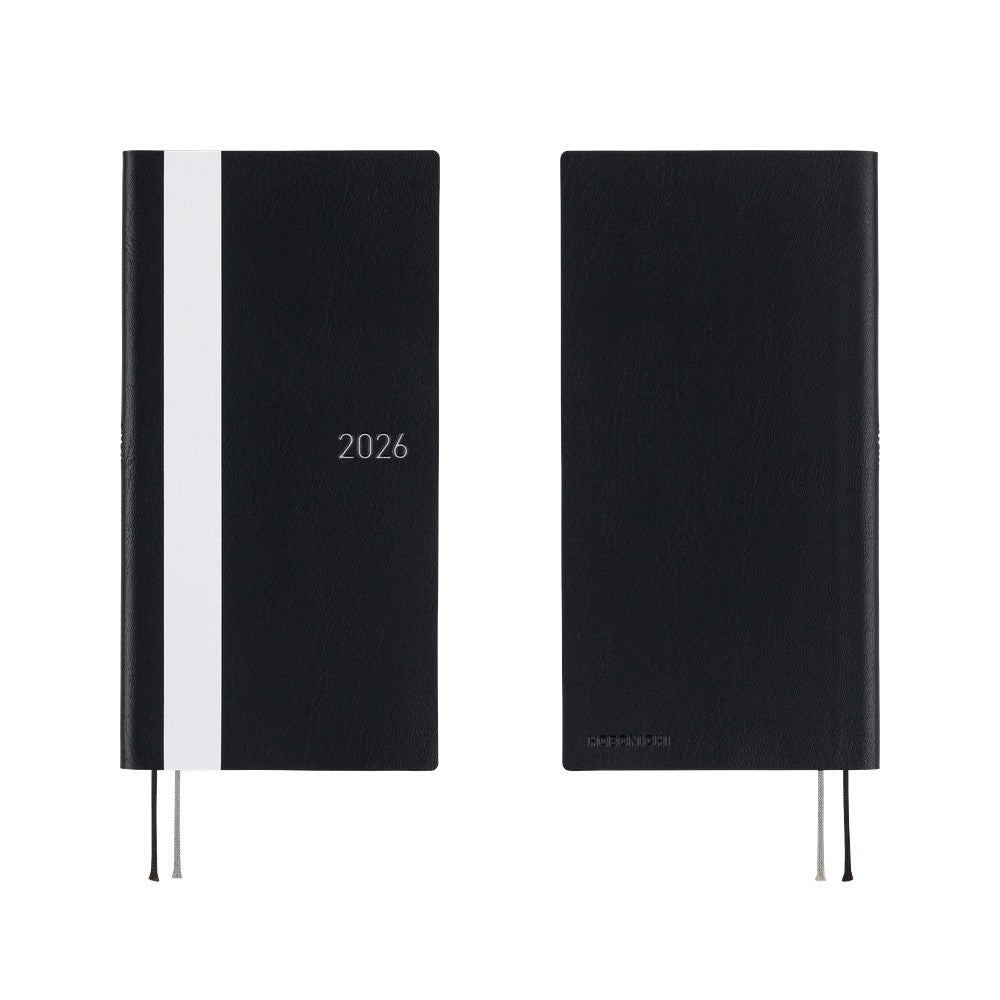 2026 Hobonichi English Weeks / White Line: Black《January Start | English》