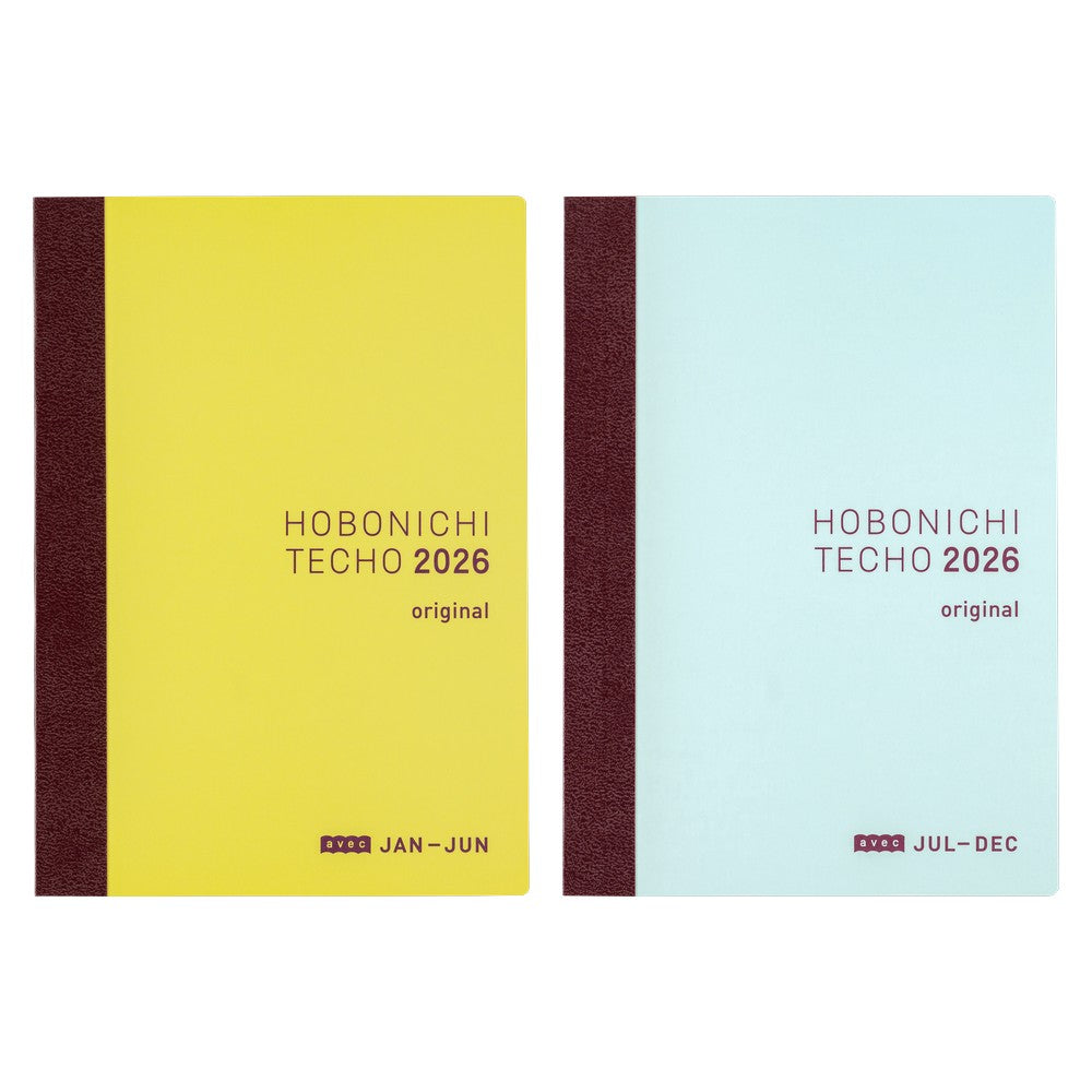 2026 Hobonichi Techo Japanese Original Avec Book《January Start | Japanese | 2-Book Set》