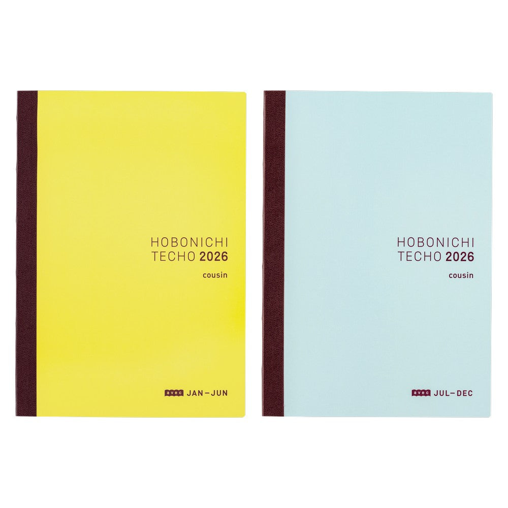 2026 Hobonichi Techo Japanese Cousin Avec Books《January Start | Japanese | 2-Book Set | A5》