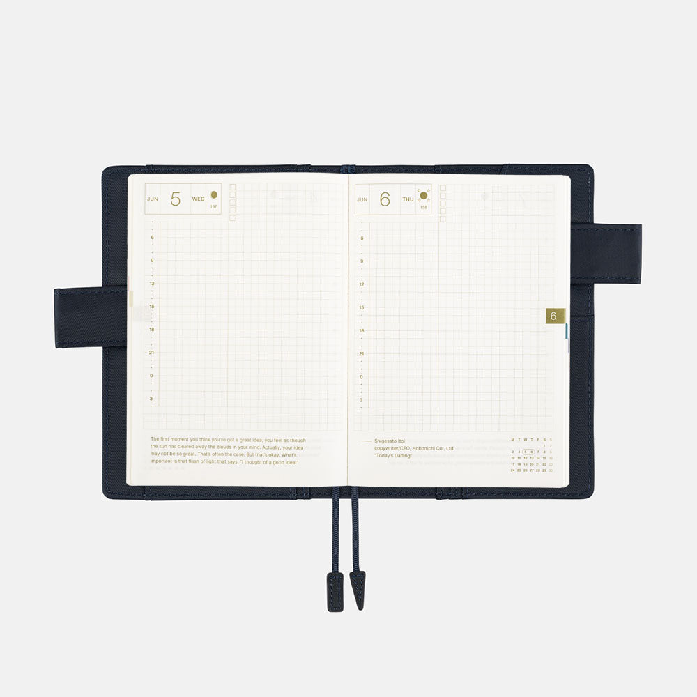 Navy / A6 Original Cover for Hobonichi Techo