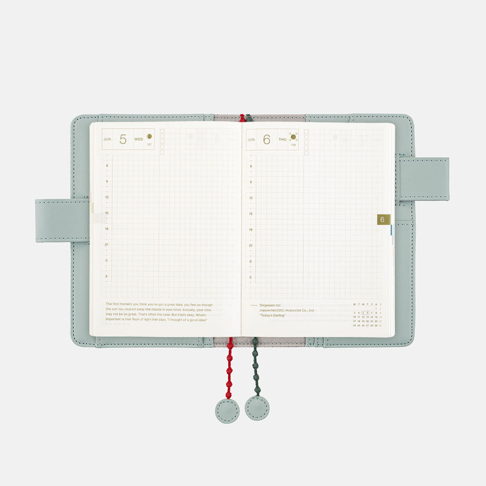 mina perhonen: light berry (Green) / A6 Original Cover for Hobonichi Techo