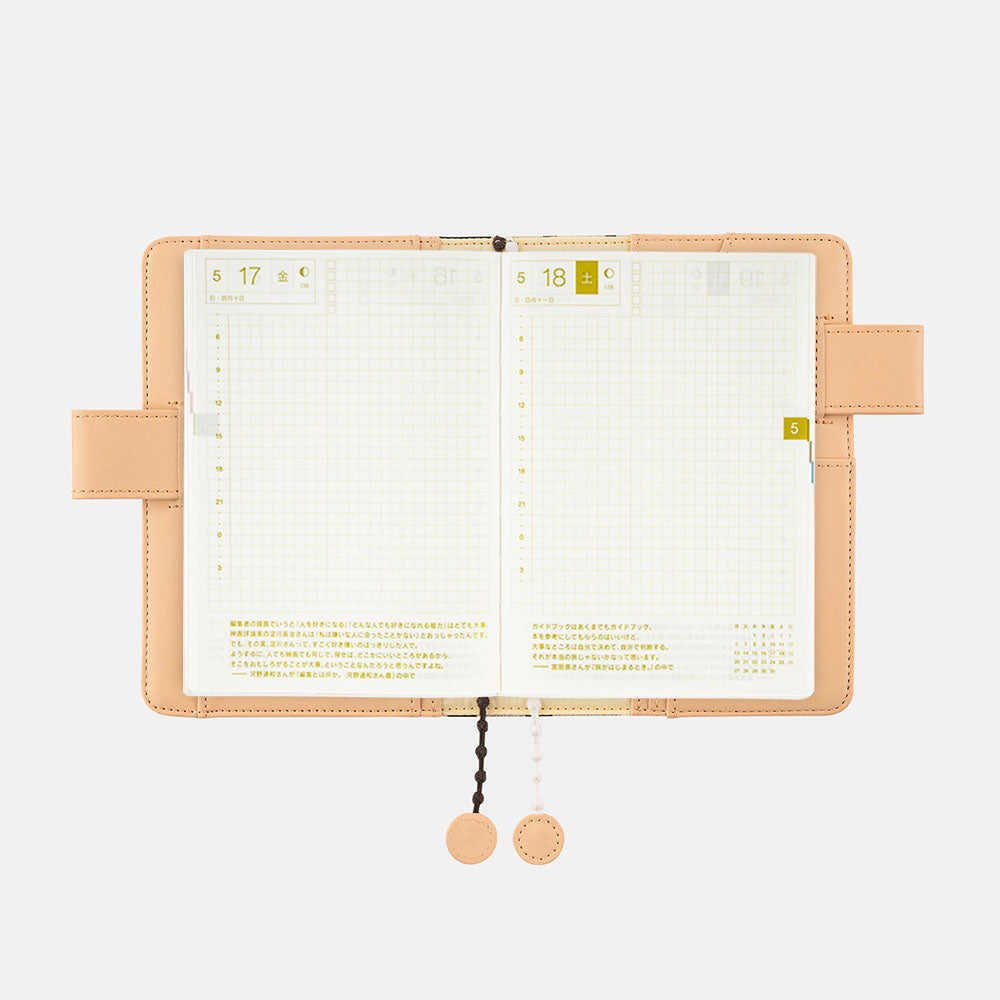 mina perhonen: anone-anone (Black) / A6 Original Cover for Hobonichi Techo