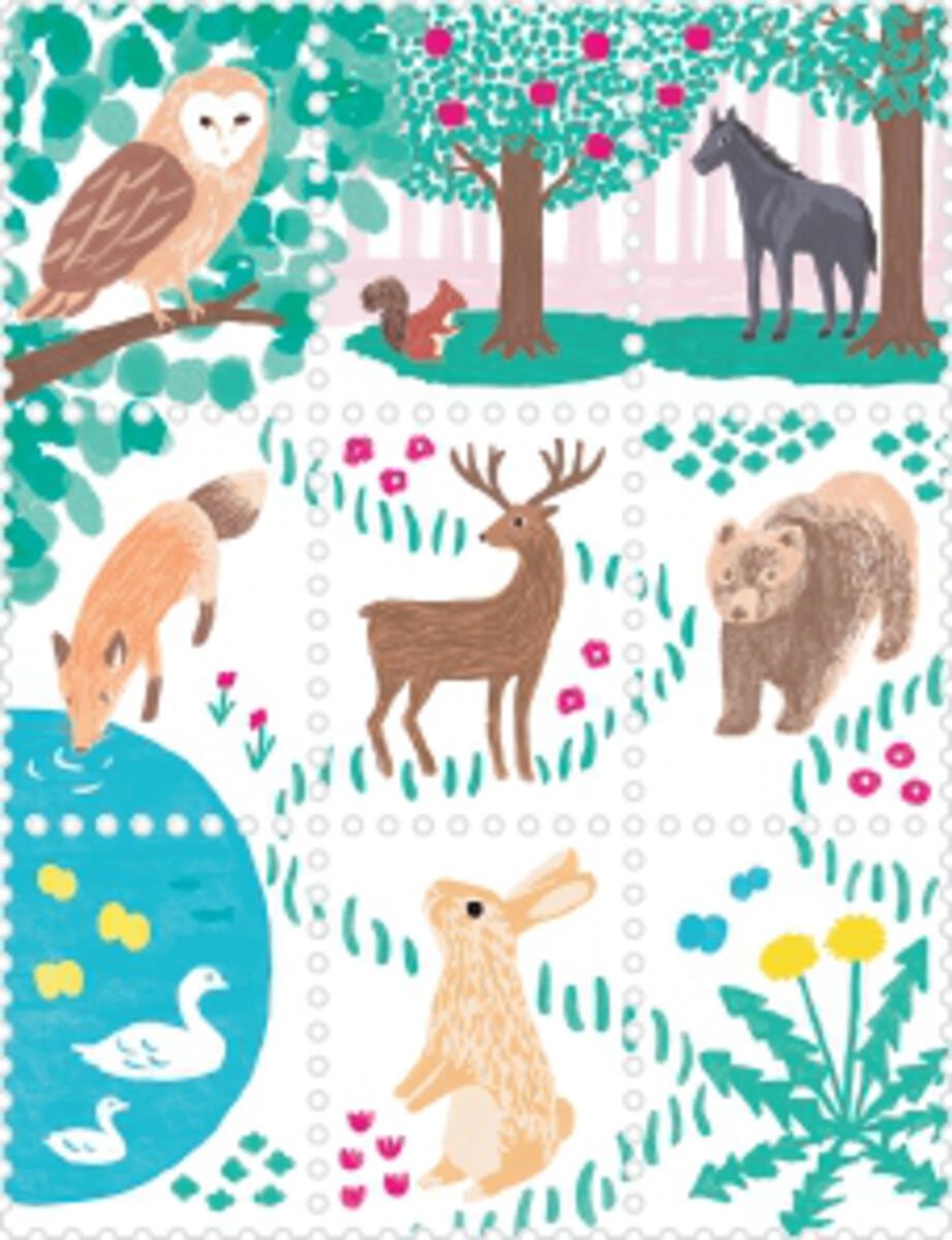 KITTA Stamp Washi Stickers - Animal · King Jim