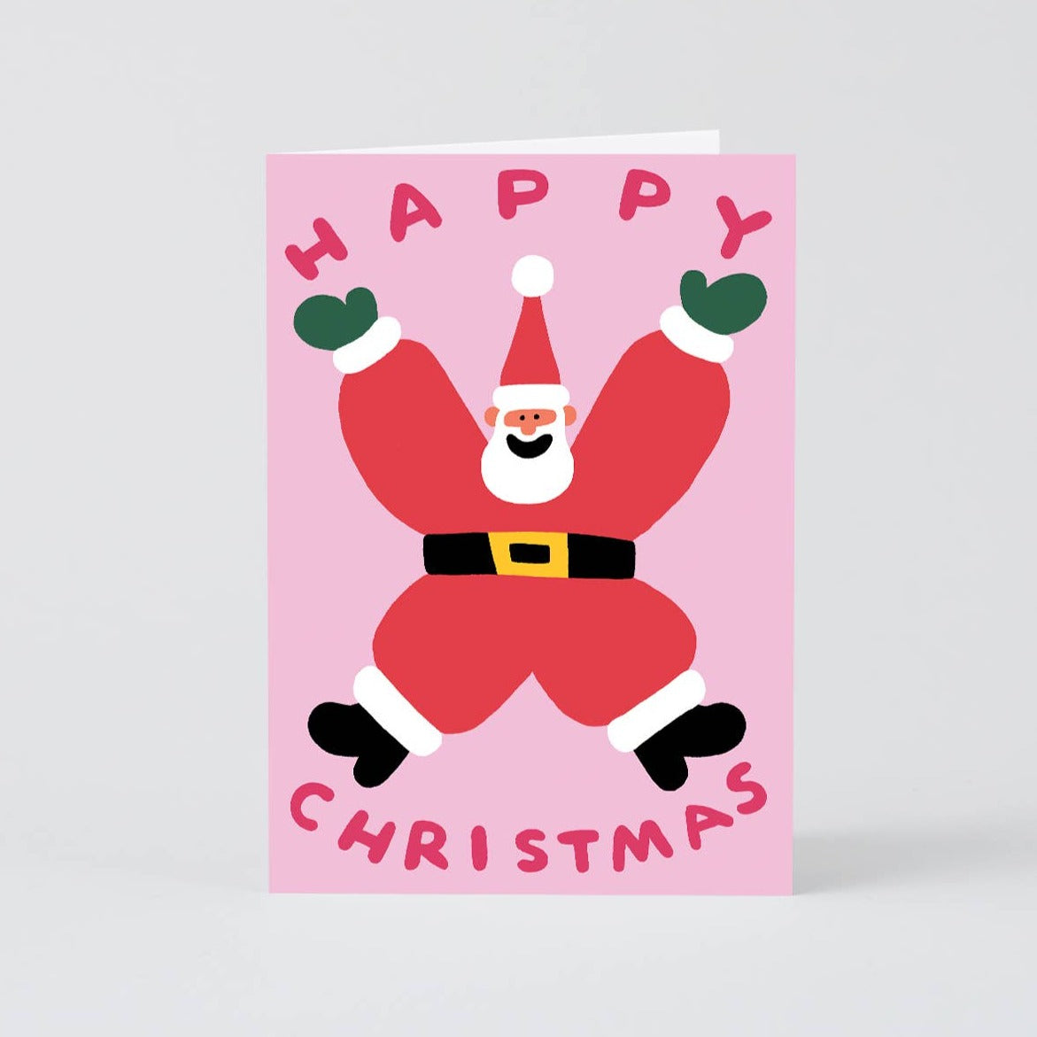 'Christmas Santa' Embossed Holiday Greeting Card
