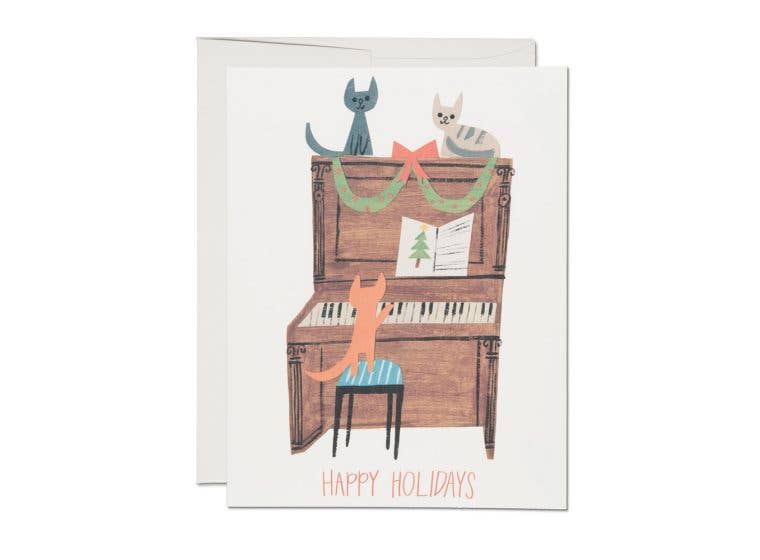 Kitty Carols Holiday Card · Red Cap Cards