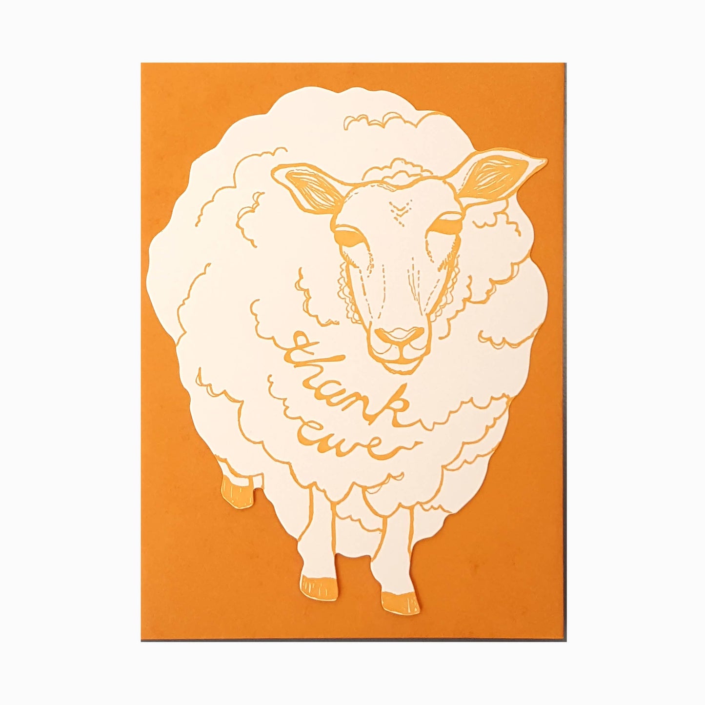 Thank Ewe Card · Blackbird Letterpress