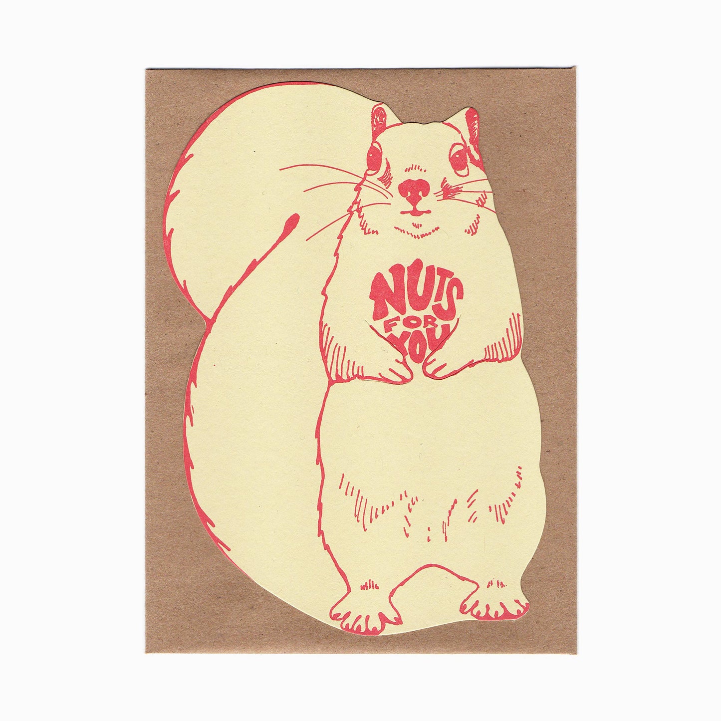 Nuts For You Squirrel Card · Blackbird Letterpress