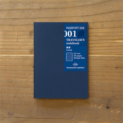 Traveler's Notebook - Passport Size Refill - 001 Lined