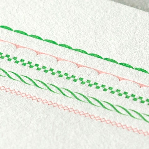 Pink Frame Letterpress Letter Set · Midori