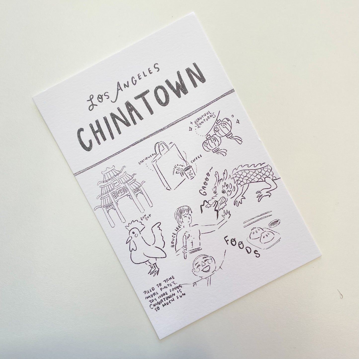 Los Angeles Chinatown Postcard / Paper Plant Co. Original