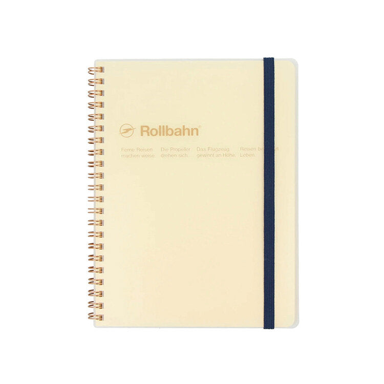 Rollbahn Spiral Notebook Clear Cover/ Cream