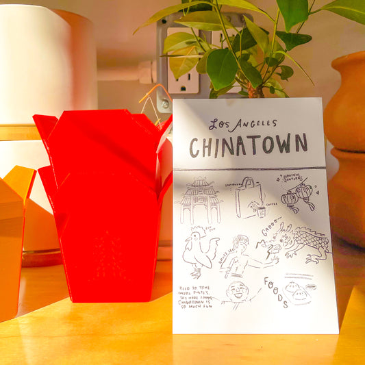 Los Angeles Chinatown Postcard / Paper Plant Co. Original