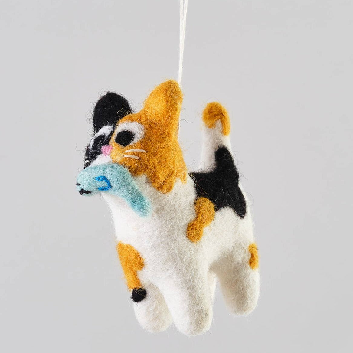 'Dwight' Hanging Cat Felt Ornament