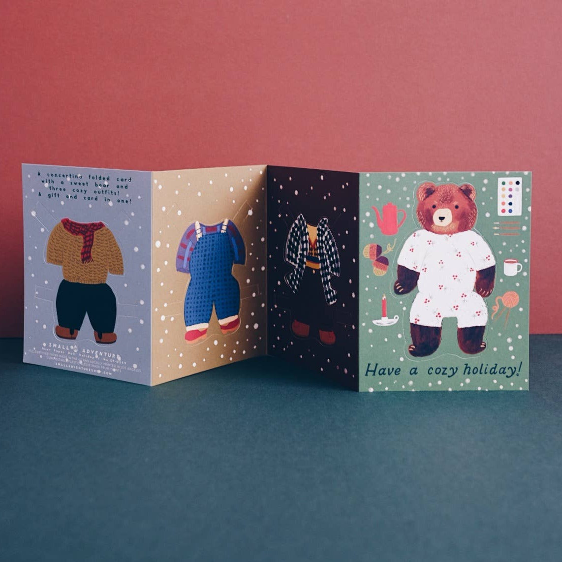 Bear Paper Doll Holiday Card