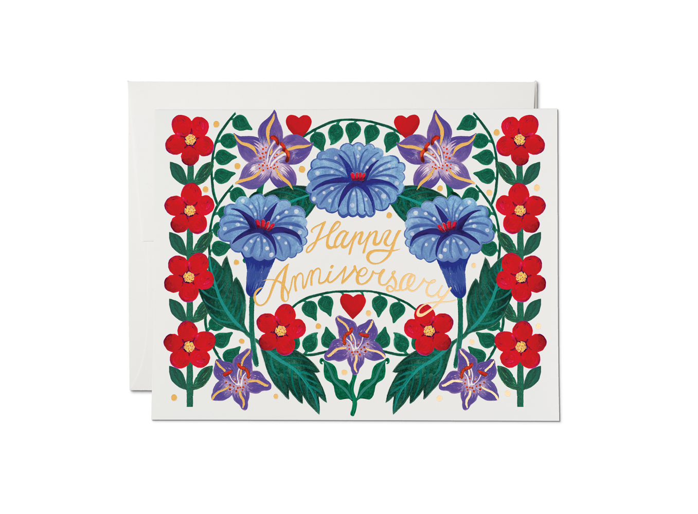 Petunia Anniversary Greeting Card · Red Cap Cards