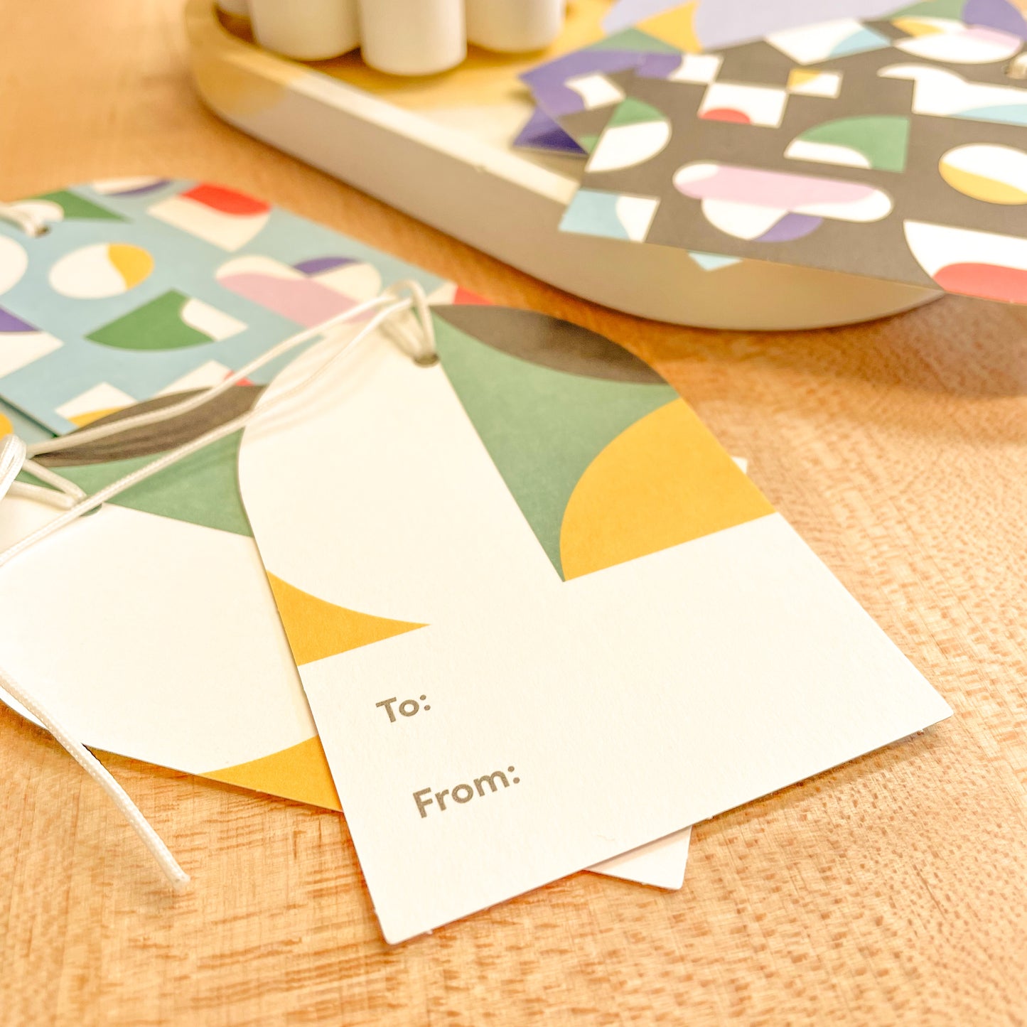 Poketo Colorblock Gift Tags - Set of 8