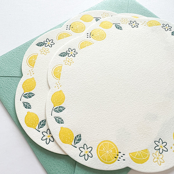 Lemon Letterpress Die-Cut Letter Set · Midori