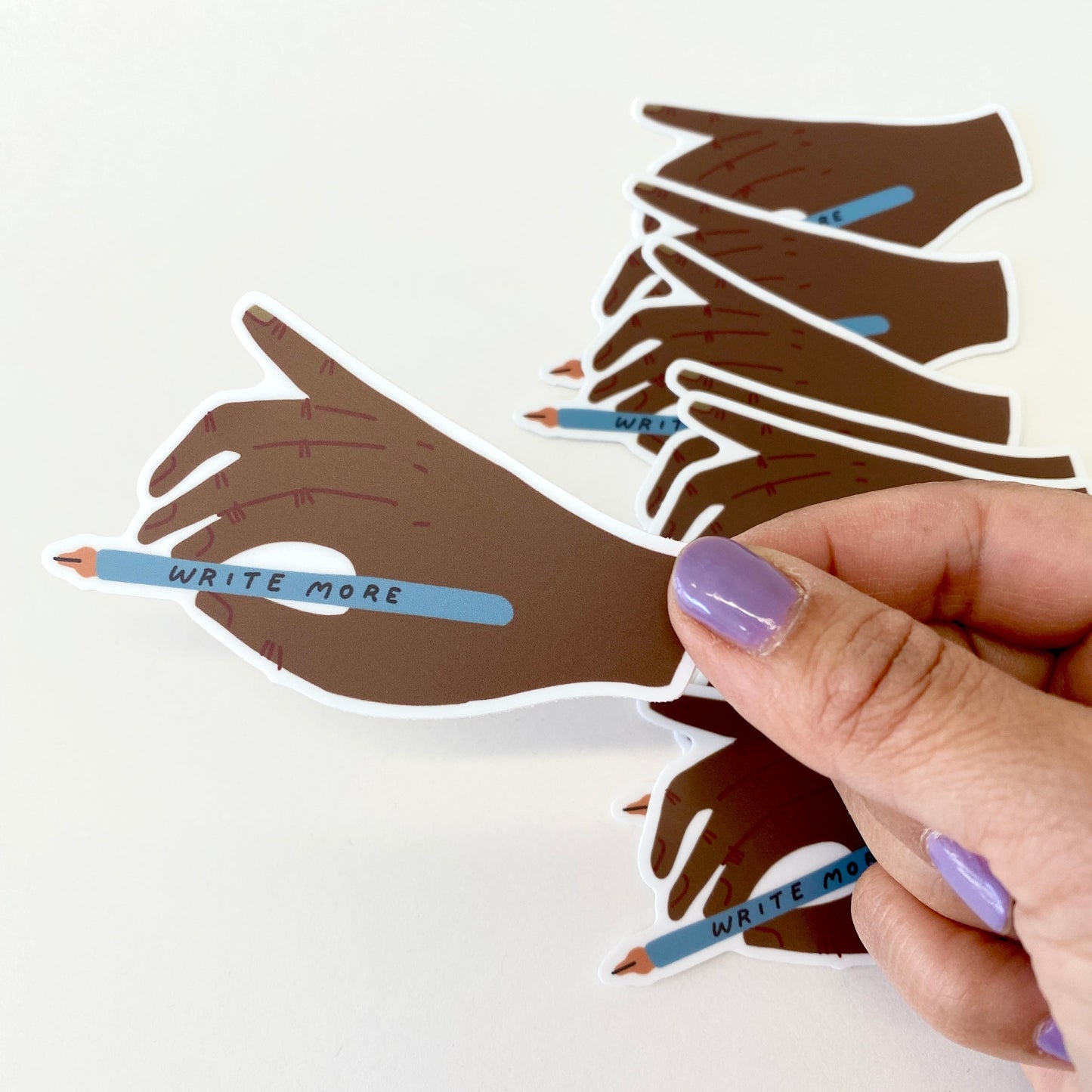 Write More Sticker - Blue