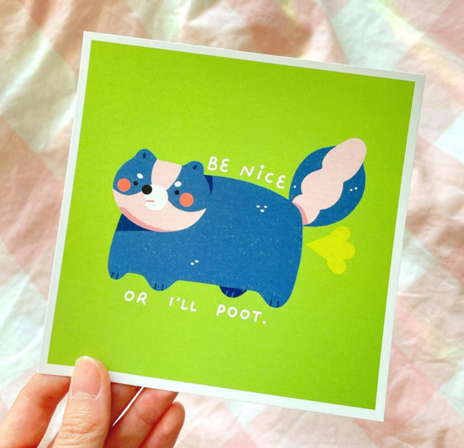 Mimi The Skunk Art Print