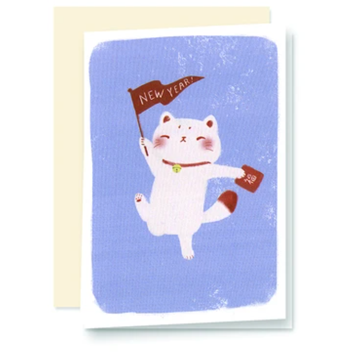 New Year Maneki Neko Mini Cards - Set of 6