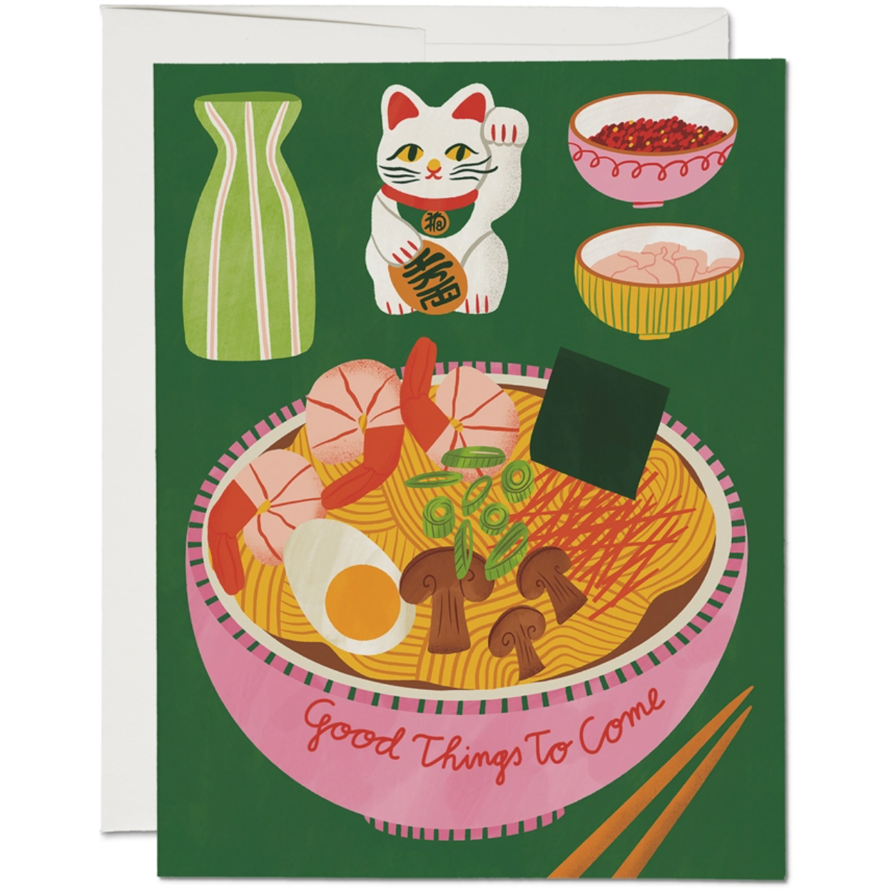 Good Things to Come Ramen Greeting Card · Red Cap Cards
