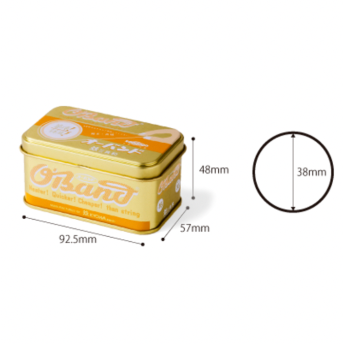 O'band Gold Tin Rubber Bands 8 Color Mix