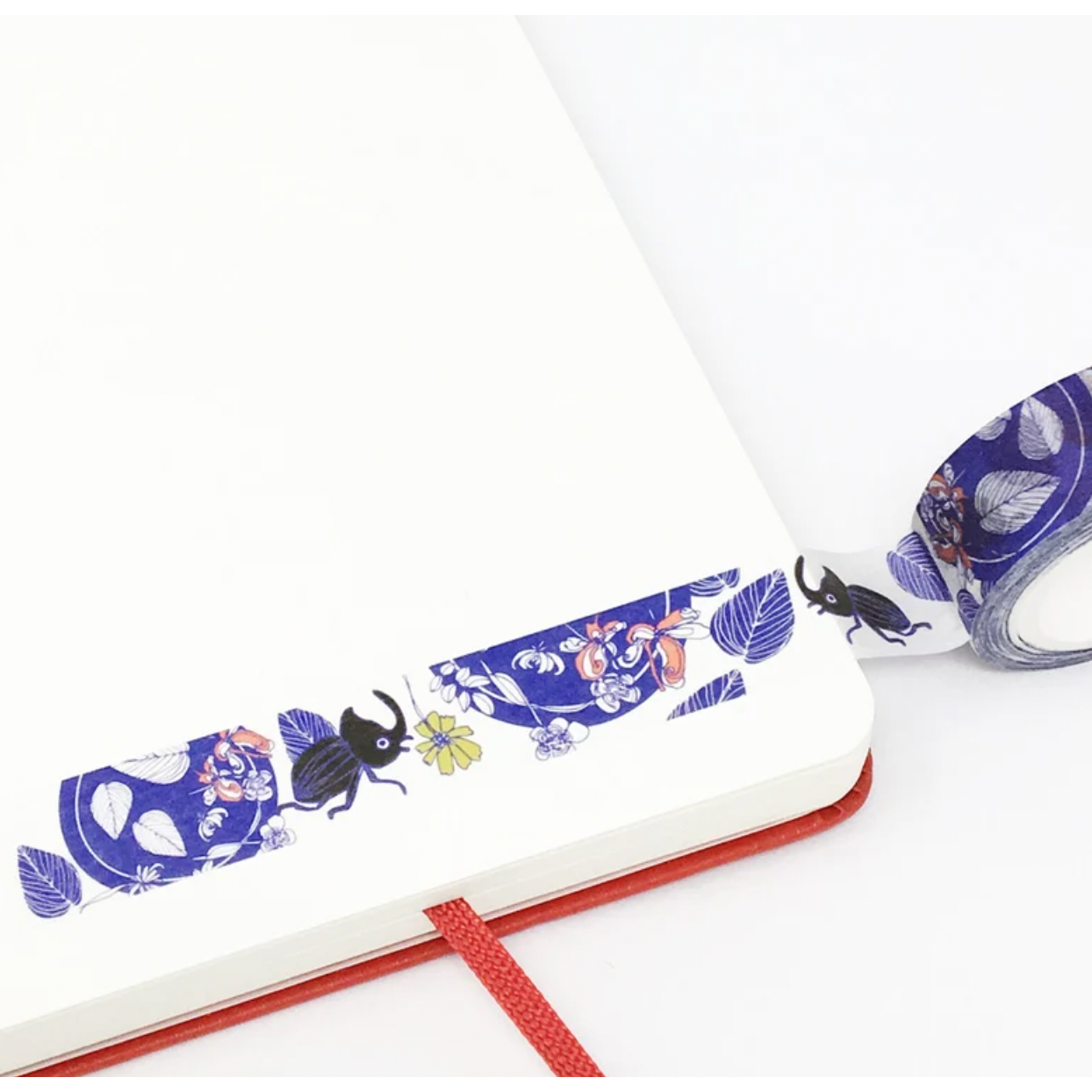 Beetles Garden Floral Washi Tape