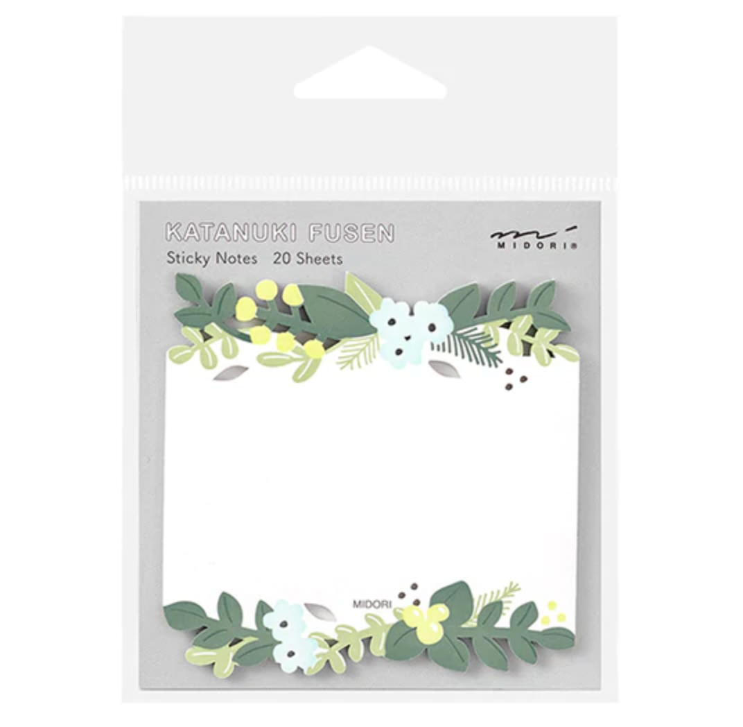 Midori Die-Cut Sticky Notes - Leaves