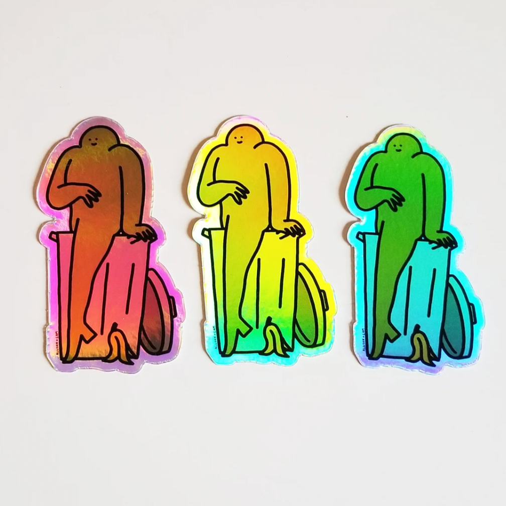 Trash Day Holographic Sticker