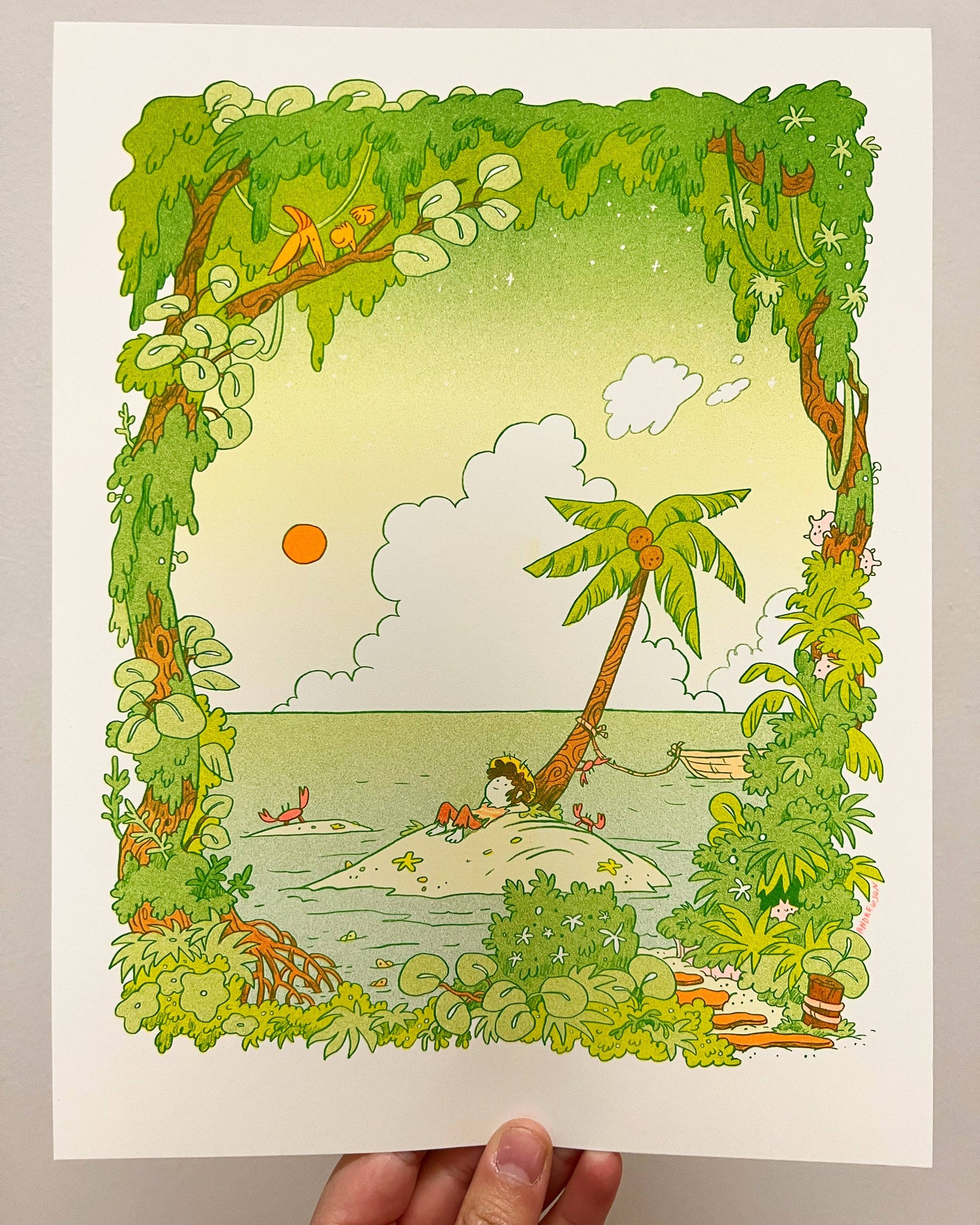Island Dreams Riso Print