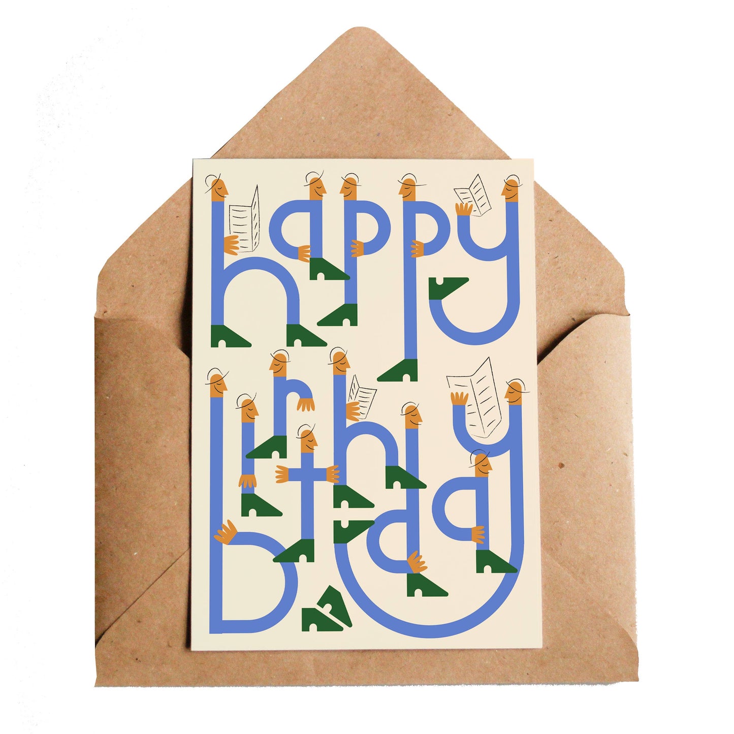 Birthday Press Greeting Card · Lottie Hall Studio