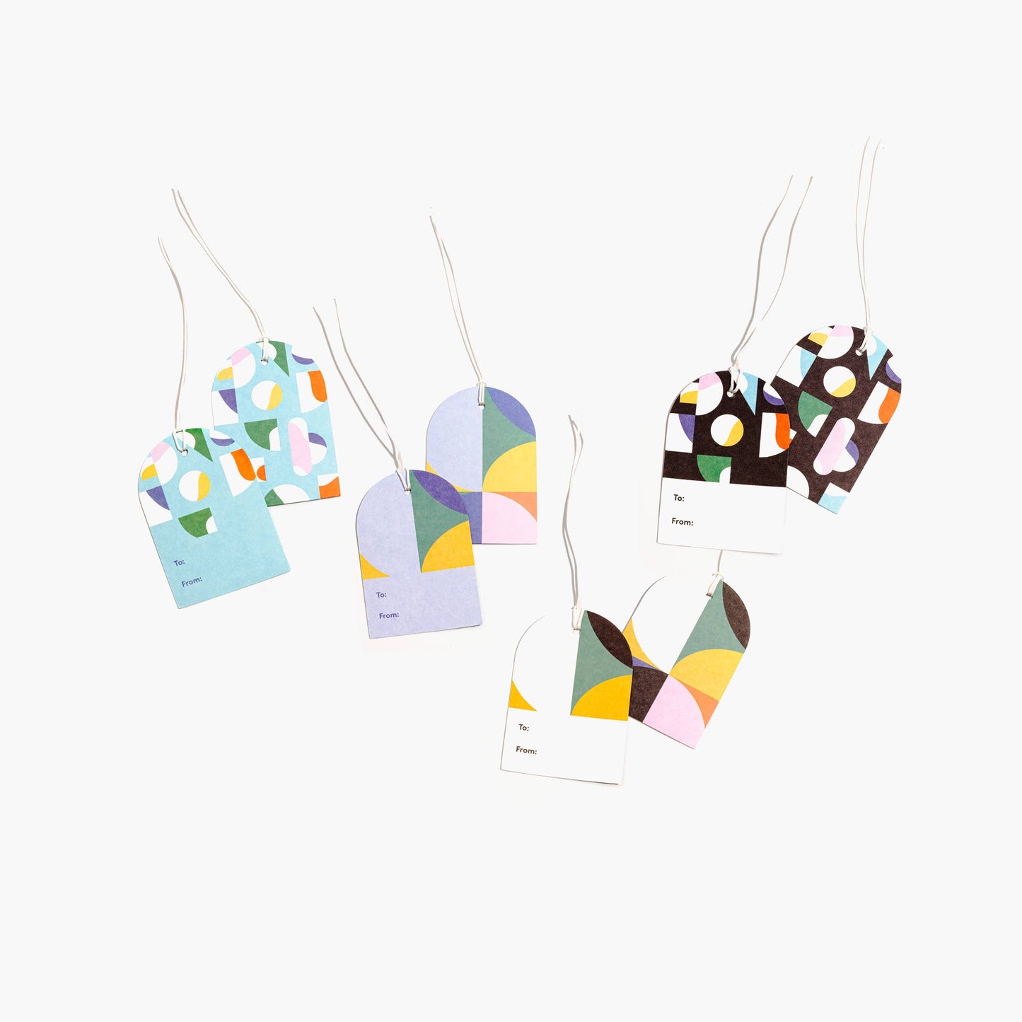 Poketo Colorblock Gift Tags - Set of 8